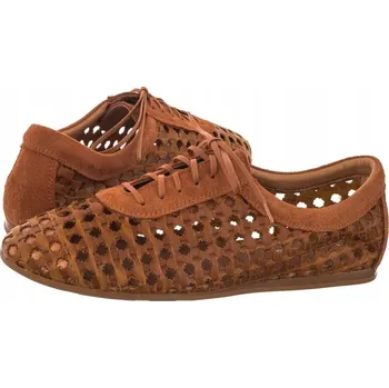 Dámské polobotky Maciejka Dámské kožené ažurové polobotky červené 07328-29/00-1 vel.39