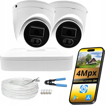 IP kamera Sada kamer pro monitoring 2 IP PoE kamery 4MP DUAL LIGHT DAHUA