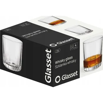 Sklenice SKLENICE NA WHISKY Drinków Elegantní SADA 4x329 ml POLSKÉ SKLO Glasset