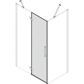 GELCO TRINITY otočný díl dveří, sklo čiré, levé (GT2200CL)