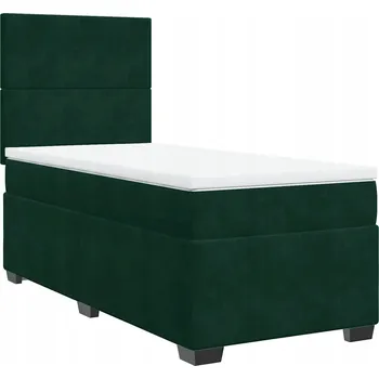 Postel Čalouněná jednolůžková postel VidaXL 80x200 cm, odstíny zelené