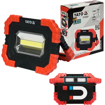 YATO PRACOVNÍ REFLEKTOR PŘENOSNÝ COB LED 10W 680lm NA BATERIE 4xAA