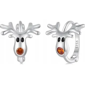 Náušnice Stříbrné náušnice 925 Sajbazar se zirkony - šedí sobíci