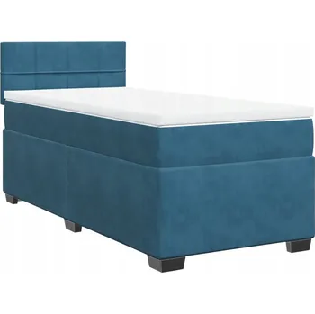 Postel Čalouněná jednolůžková postel VidaXL 90x190 cm, odstíny modré