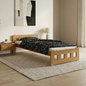 Postel Maxi Zvýšená postel z masivu Nikola 80 x 200 cm - barva Dub