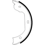 Sada brzdových čelistí, parkovací brzda HELLA H9505N