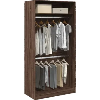 Šatní skříň Skříň, hnědý dub, 100x50x200 cm, materiál na bázi dřeva