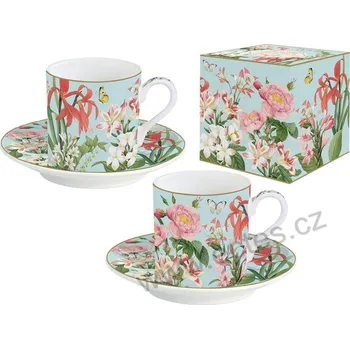 Easy Life BOTANIC GARDEN espresso šálky zahradní květiny 75ml 2 ks