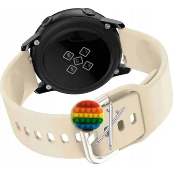 Řemínek na hodinky Řemínek Řemínek Silikonový Béžový Smyčka univerzální 22mm