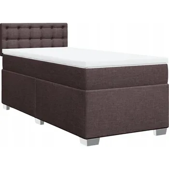 Postel Čalouněná jednolůžková postel VidaXL 100x200 cm, odstíny hnědé