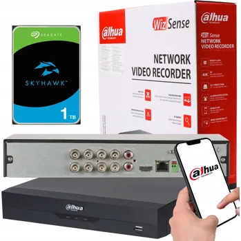 IP kamera IP rekordér DAHUA XVR5104HS-4KL-I3 8kanálový hybridní SMD + disk 1TB