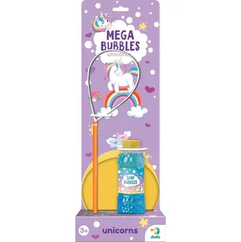 Hra na zahradu Mega Sada na Výrobu Mýdlových Bublin Jednorožec Velké Bubliny Tekutina 450 ml