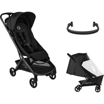 Kočárek BUGABOO Butterfly 2 complete Black/ Heritage Black + pláštěnka + madlo