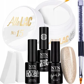 Lak na nehty Sada na nehty Babyboomer Mat 6v1 Gel Báze Lak Top Štěteček Houbičky