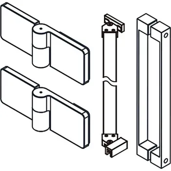 GELCO TRINITY komponenty pro dveře do niky, zlato mat, levé (GT12LG)