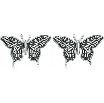 Náušnice Fraise stříbrné náušnice S925 puzetky Motýl