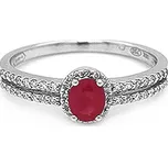 Zlatý Prsten s Rubínem a Diamanty 2010677