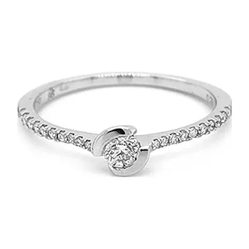 Prsten Zlatý Zásnubní Prsten s Diamanty 2010707