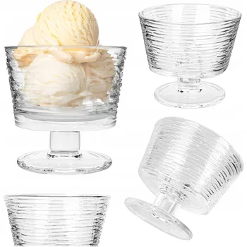 Sklenice NA ZMRZLINU NA DEZERTY ZMRZLINOVÉ POHÁR SKLENĚNÉ POHÁRY NA ZMRZLINU 290 ml ŠÁLKY KELÍMKY