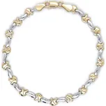 Zlatý Dámský Náramek z Kombinovaného Zlata 7010064