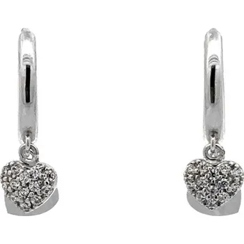 Náušnice Kruhové Náušnice se Zirkony z Bílého Zlata 7122737