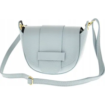 Vera Pelle kabelka, modrá kožená kabelka přes rameno z přírodní semišové kůže