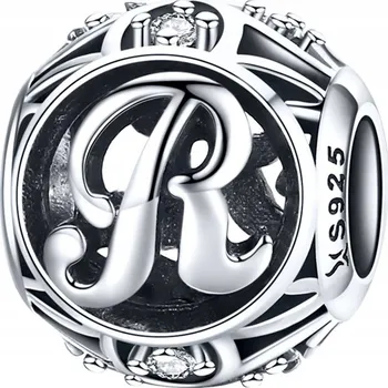 Přívěsek Přívěsek Charms Písmeno R MODA TRUSKY Stříbro 925