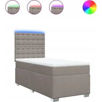 Postel Čalouněná jednolůžková postel VidaXL 100x200 cm, béžové odstíny