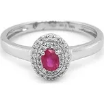 Zlatý Prsten s Rubínem a Diamanty 2011405