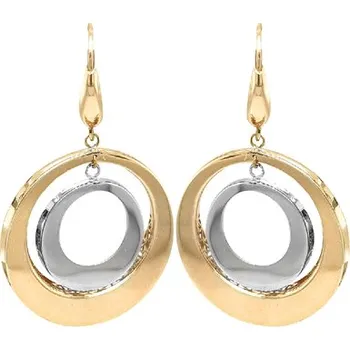 Náušnice Zlaté Visací Náušnice z Kombinovaného Zlata 7122159