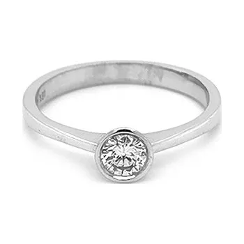 Prsten Zlatý Zásnubní Prsten s Diamantem 2010883