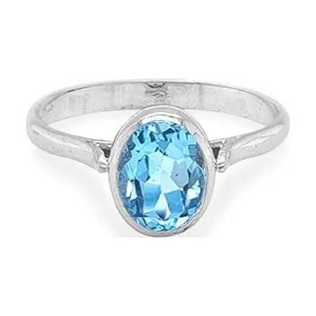 Prsten Zlatý Prsten s Modrým Kamenem 7130319