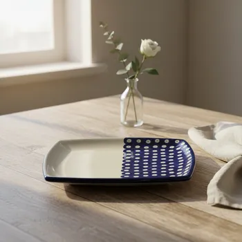 Talíř Ploché talíře Moja Faktoria 24 x 24 cm – dek. D – Yin Yang 1