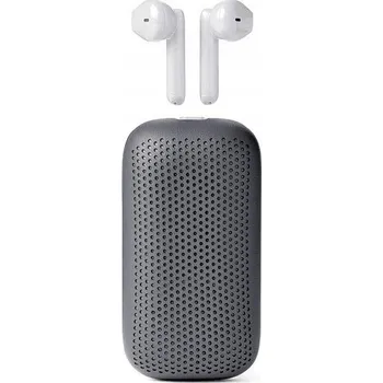 Sluchátka Lexon Speakerbuds bezdrátová sluchátka s bluetooth reproduktorem, šedá