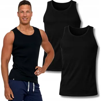 Pánské tričko 2x Tričko Tričko Hladký Tank Top 2PAK MORAJ 3XL