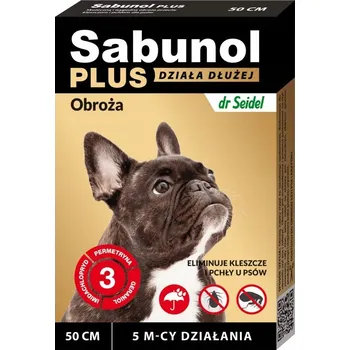 Antiparazitikum pro psa Sabunol Plus obojek proti blechám a klíšťatům 50 cm