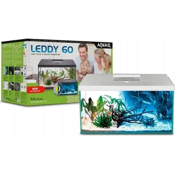 Akvárium AQUAEL LEDDY DAY&NIGHT 60 WHITE Akvarijní set 60x30x30cm 54l 7W