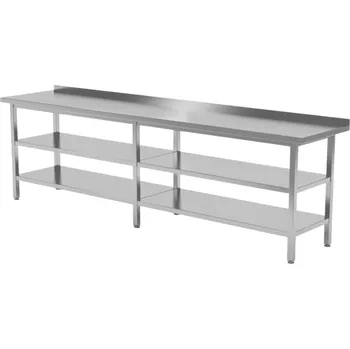 Dílenský stůl Nerezový stůl 2 police 170x60x85cm