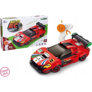 ostatní stavebnice RC Červené Auto Stavebnice 17 cm - 279 dílků, 2.4GHz Ovládání s Pistolovým