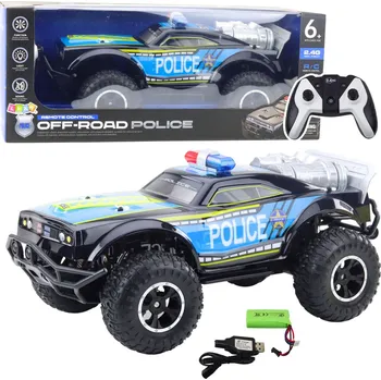 RC model auta LEAN Toys RC Off-Road Policie 1:8 Černé