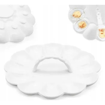 Talíř TALÍŘ na vajíčka porcelánový S UCHEM podnos miska