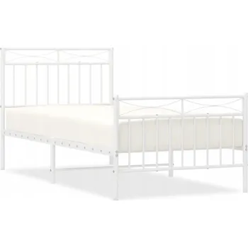 Postel Čalouněná jednolůžková postel VidaXL 90x200 cm, bílá