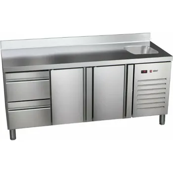Chladící stůl ASBER ETP-7-180-22 HC S agregát vpravo s dřezem