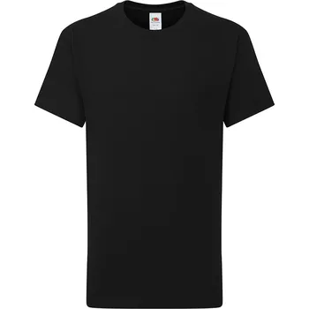 Chlapecké tričko Dětské tričko Iconic 195 Ringspun Fruit of the Loom Černé, velikost 3-4 roky