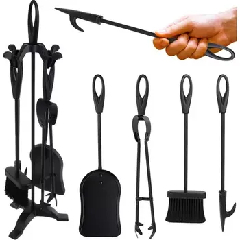 Krbové nářadí Nářadí ke krbu – sada 5 v 1 ve stylu retro