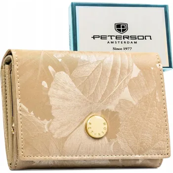 Peněženka Peterson peněženka z pravé kůže béžová - dámská