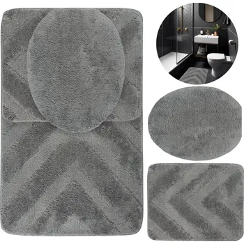 Koupelnová předložka SADA 3 KOUPELNOVÝCH PŘEDLOŽEK / KOUPELNOVÉ PŘEDLOŽKY POD ZÁCHOD / PŘEDLOŽKA PŘED UMYVADLO