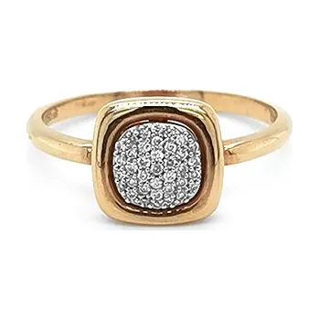 Prsten Zlatý Prsten s Diamanty 2010489