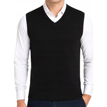 Pánský svetr Pánský svetr bez rukávů vesta pulovr vesta s kašmírem M