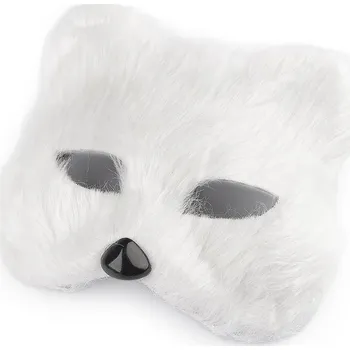 Stoklasa Karnevalová škraboška chlupatá kočka bílá